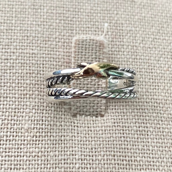 David Yurman Jewelry - ✨David Yurman X Crossover Ring with 18K Gold Sz 6